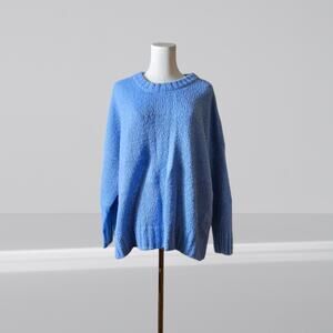 Aerie Womens Size Medium Sweater Crew Neck Blue Long Sleeve